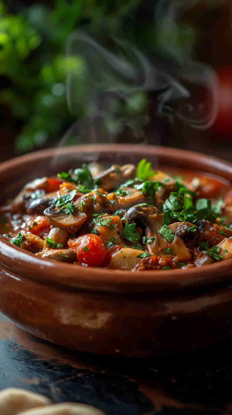 Algerian Mushroom and Tomato Chakhchoukha Recipe