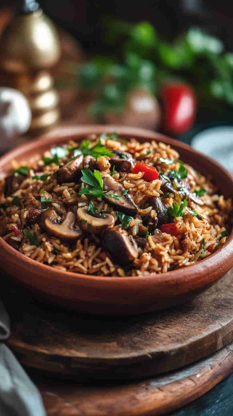 East African Mushroom Pilau Recipe