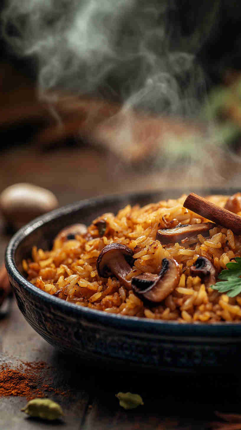 East African Mushroom Pilau Recipe