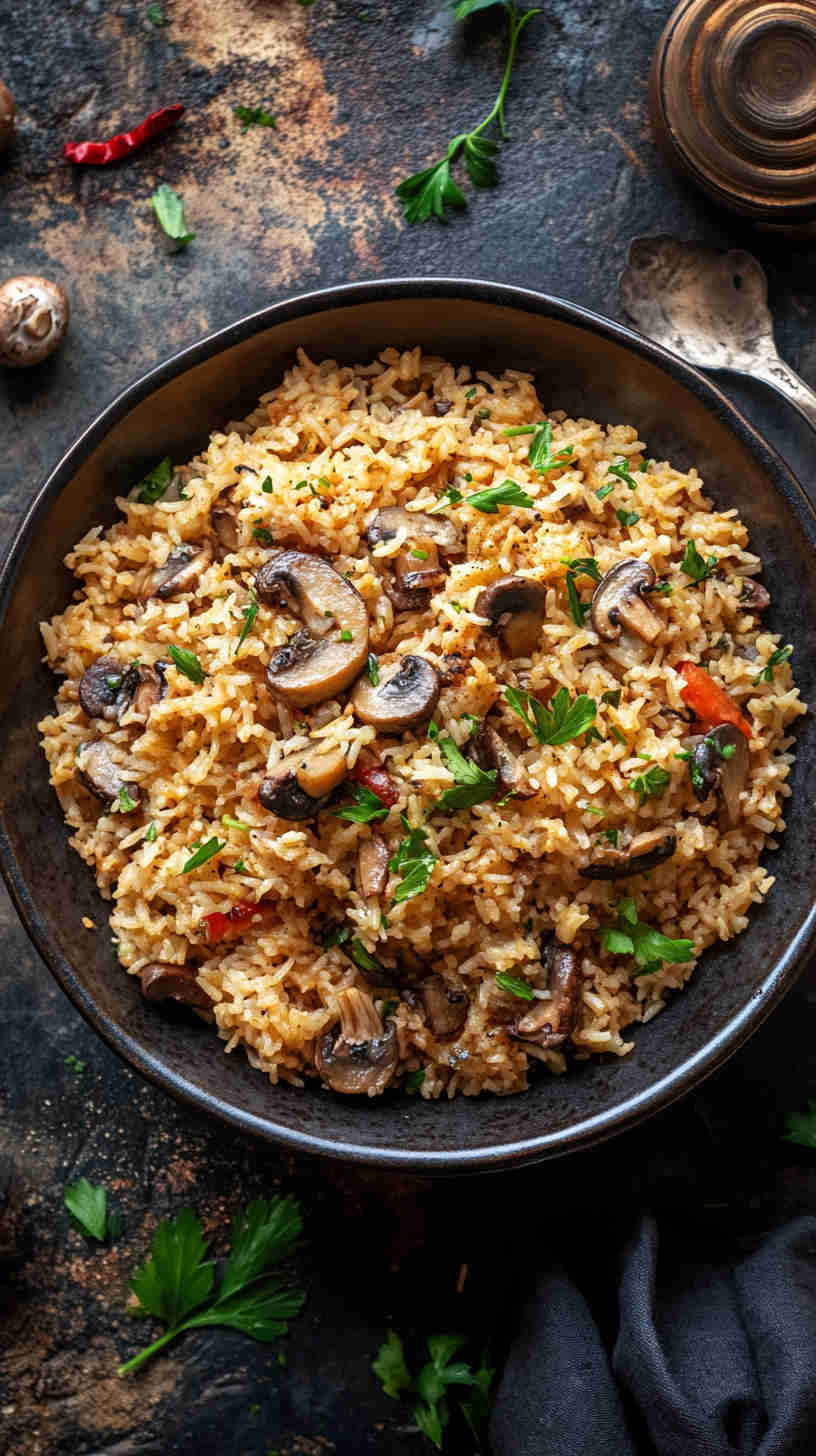 East African Mushroom Pilau Recipe