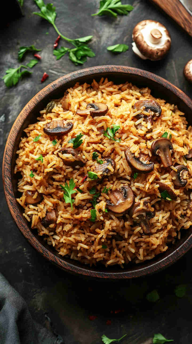 East African Mushroom Pilau Recipe