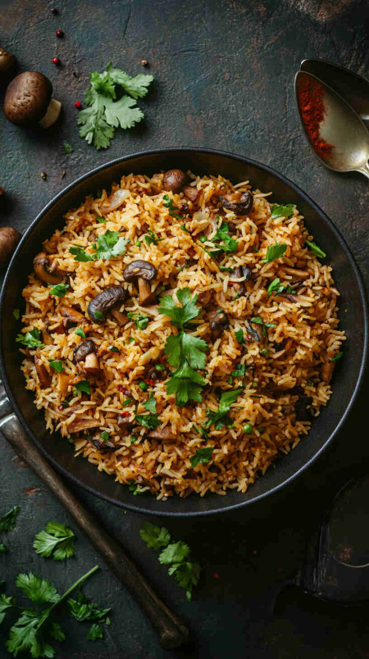 East African Mushroom Pilau Recipe