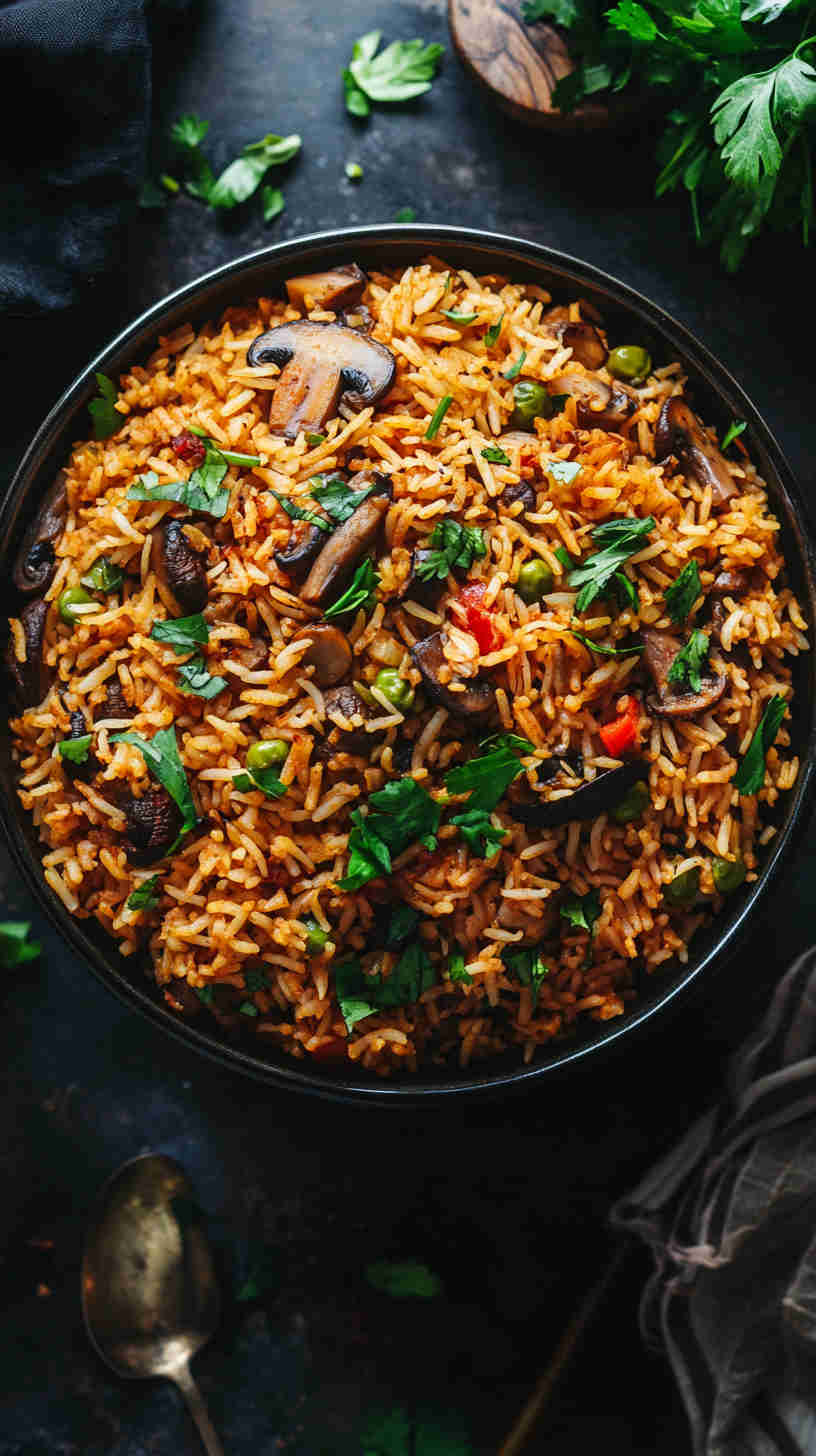 East African Mushroom Pilau Recipe