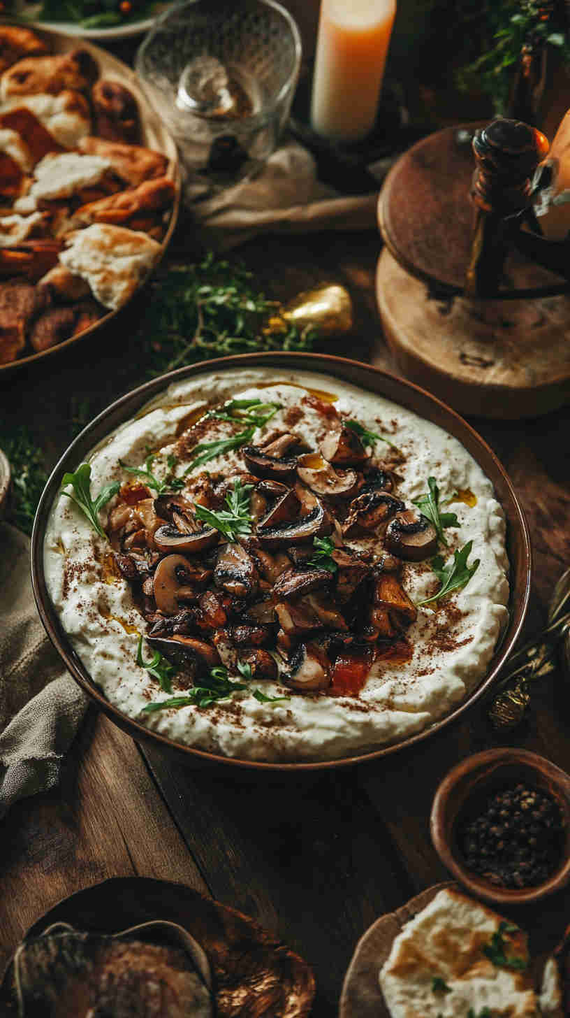 Egyptian Spiced Mushroom Fatteh Recipe