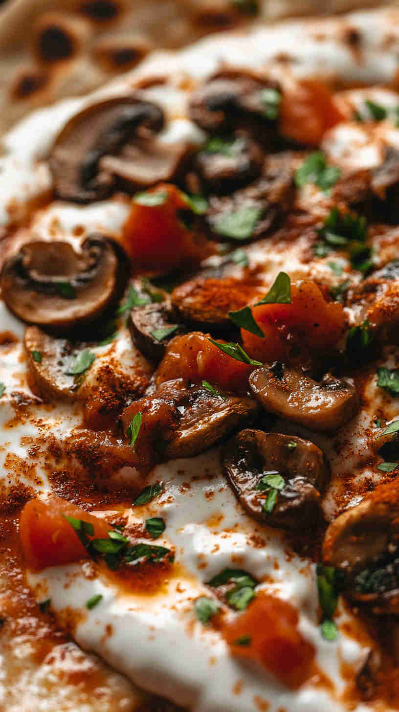 Egyptian Spiced Mushroom Fatteh Recipe